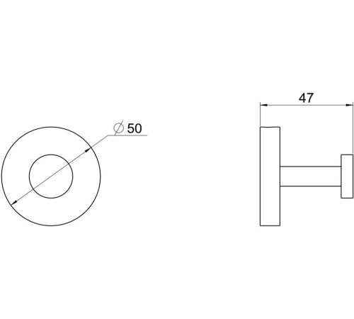 Крючок Aquanet Бетта хром AQ4601CR