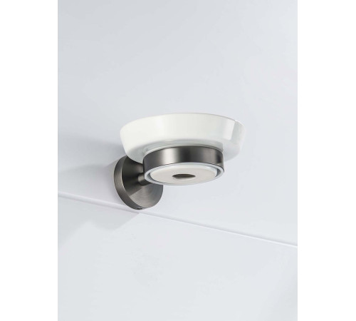 Мыльница Aquanet Бетта оружейная сталь шлифованный черный хром AQ4603BGM