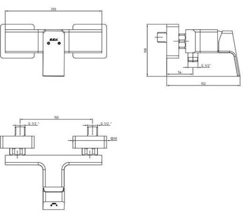Смеситель для душа TOPAZ Tiera 102154024EX
