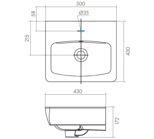Комплект мебели для ванной AQUATON Верди 50 тумба-умывальник и раковина Нео 50 1A1959K1VDAV0