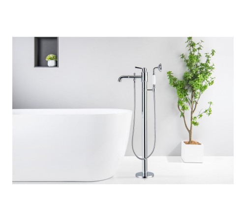 Смеситель для ванны напольный Aquanet Классик комплект AQ1545CR