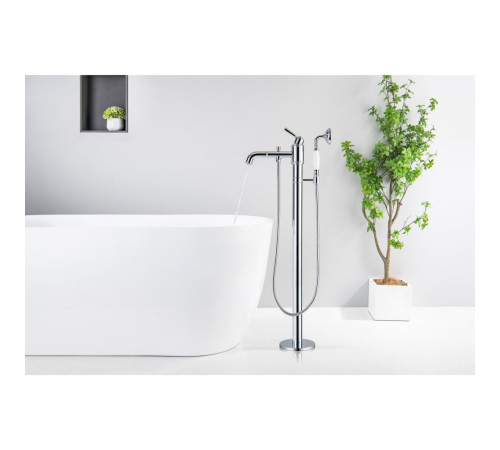 Смеситель для ванны напольный Aquanet Классик комплект AQ1545CR