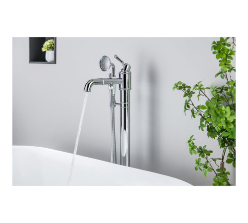 Смеситель для ванны напольный Aquanet Классик комплект AQ1545CR