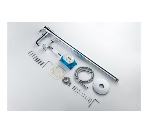 Смеситель для ванны напольный Aquanet Классик комплект AQ1545CR