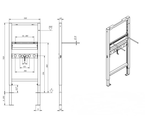 Инсталляция для подвесной раковины Aquatek INSR-0000001