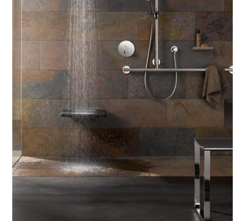 Сиденье для душа откидное KEUCO PLAN хром/темно-серый 14980010037 RAL 7021