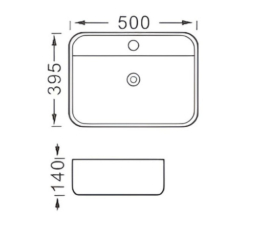 Раковина накладная AQUATON Вега 500x395x140 мм матовый белый AQ5506-MW
