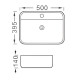 Раковина накладная AQUATON Вега 500x395x140 мм матовый белый AQ5506-MW