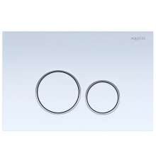 Панель смыва KDI 005A белая глянец ободок хром круглые клавиши KDI-0000015