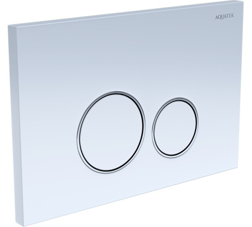 Панель смыва KDI 005A белая глянец ободок хром круглые клавиши KDI-0000015