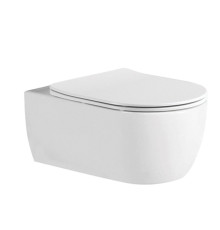 Унитаз подвесной безободковый Aquanet Европа 525x360x260 мм сиденье микролифт AQ1106L-00