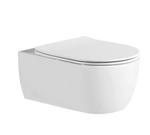 Унитаз подвесной безободковый Aquanet Европа 525x360x260 мм сиденье микролифт AQ1106L-00