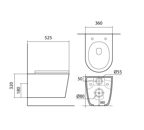 Комплект инсталляции 4 в 1 AQUATEK ВЕГА (рама INS-0000012, кнопка KDI-0000012, унитаз AQ1905-00) ВЕГА-012