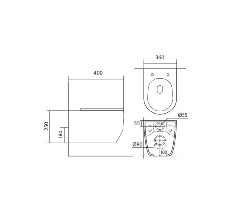 Инсталляция с унитазом AQUATEK Европа рама Standard INS-0000012 унитаз AQ1106T-00 new cm T