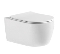 Унитаз подвесной безободковый Aquanet Европа 490x360x250 мм сиденье микролифт AQ1106-00