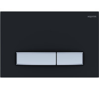Панель смыва KDI Slim 009D-1 черный матовый прямоугольная клавиша никель KDI-0000026