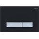 Панель смыва KDI Slim 009D-1 черный матовый прямоугольная клавиша никель KDI-0000026