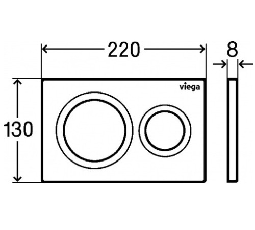 Панель смыва для унитаза Viega Prevista Visign for Style 20 пластик матовый черный 796389