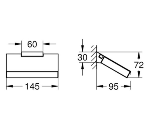 Держатель для туалетной бумаги с крышкой GROHE Selection Cube хром 40781000