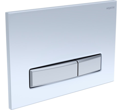 Панель смыва KDI Slim 009A-1 белая глянец прямоугольная клавиша никель KDI-0000022