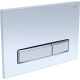 Панель смыва KDI Slim 009A-1 белая глянец прямоугольная клавиша никель KDI-0000022
