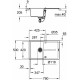 Мойка кухонная композитная GROHE K400 с крылом 780x500 мм черный гранит 31639AP0