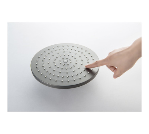 Душевая система со смесителем для душа Aquanet Бетта 220 мм оружейная сталь AQ2160BGM