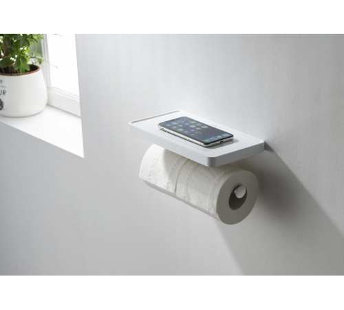 Бумагодержатель двойной с полкой Aquanet Europa хром AQ4919CR