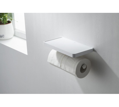 Бумагодержатель двойной с полкой Aquanet Europa хром AQ4919CR