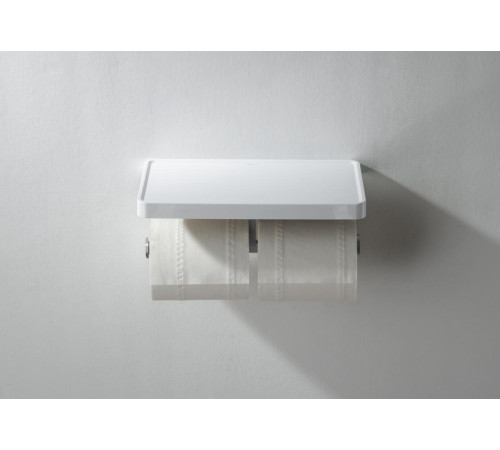 Бумагодержатель двойной с полкой Aquanet Europa хром AQ4919CR