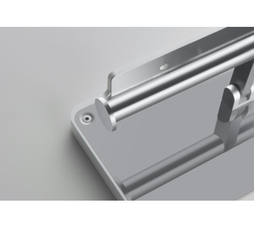 Бумагодержатель двойной с полкой Aquanet Europa хром AQ4919CR