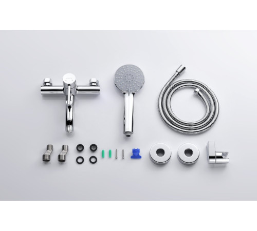 Смеситель для ванны Aquanet Европа с душевым набором 3jet хром AQ1349CR