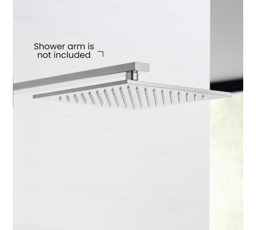 Верхний душ Aquanet AQ2076CR квадратный 250х250х7 мм хром AQ2076CR