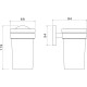 Стакан с держателем Aquanet Европа хром AQ4104CR