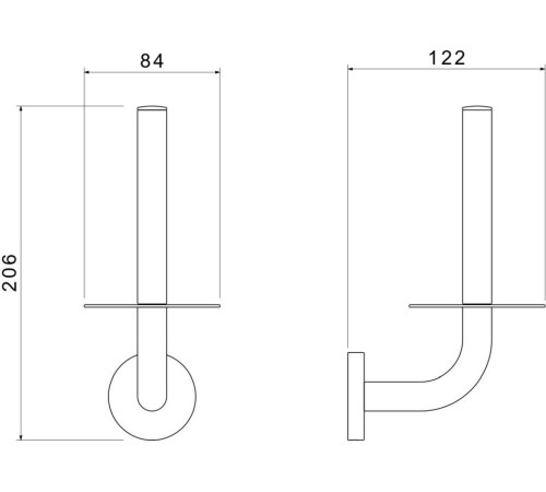 Бумагодержатель для запасного рулона Aquanet Оберон хром AQ4207CR