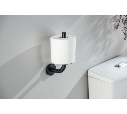 Бумагодержатель для запасного рулона Aquanet Оберон матовый черный AQ4207MB