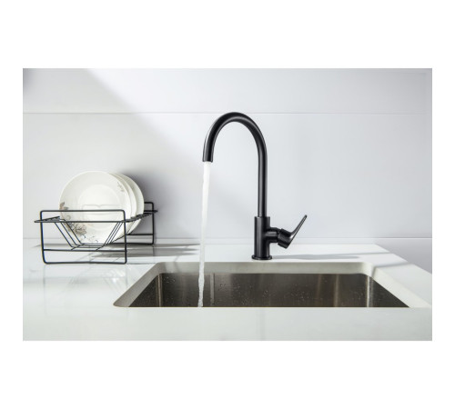 Смеситель для кухни Aquanet Betta матовый черный AQ1182MB