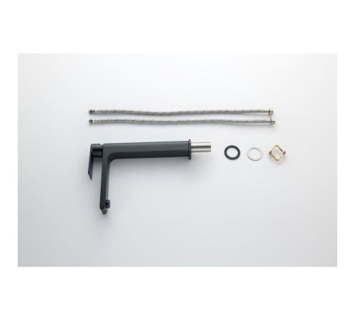 Смеситель для раковины Aquanet Лира высокий 237 мм без донного клапана матовый черный AQ1404MB