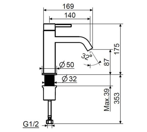 Смеситель для раковины Plumberia Selection IXO золото XO0053OR