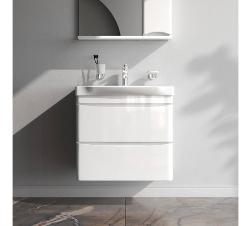 Тумба под раковину подвесная AM.PM Like 65 см 2 ящика белый глянец M80FHX0652WG