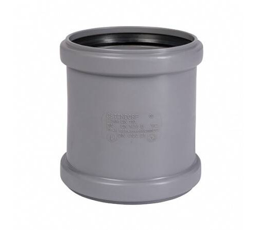 Муфта двухраструбная Ostendorf HT HTMM 40 мм PP RAL 7037 111510