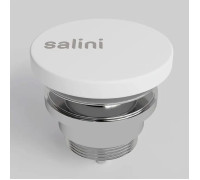 Донный клапан для раковины Salini D604 фиксированный S-Stone белый глянцевый 166202G