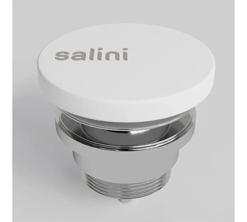 Донный клапан для раковины Salini D604 фиксированный S-Stone белый глянцевый 166202G
