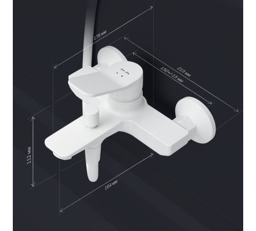 Смеситель для ванны и душа AM.PM X-Joy матовая сталь F85A10033