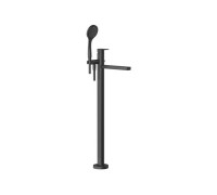 Смеситель для ванны напольный Gessi Emporio Via Manzoni с душевой лейкой Black XL 24982#299