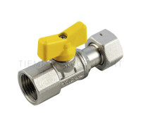 Кран шаровой для газа Tiemme 1/2 ВР х 1/2 ВР бабочка 2220011