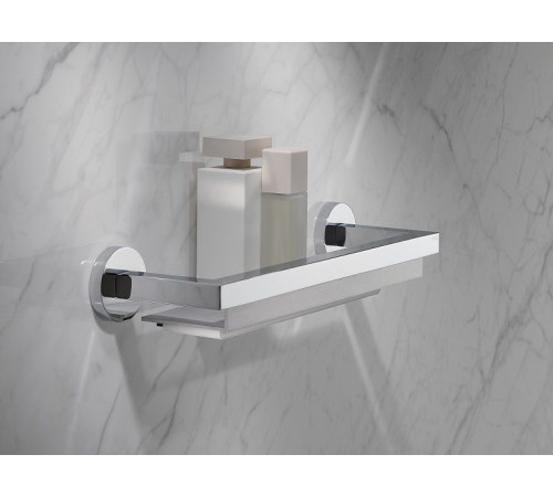 Полочка для душа Keuco Edition 90 со встроенным стеклоочистителем хром 19059 010000