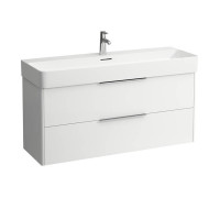 Тумба с раковиной Laufen Base 118х39х53 см подвесная 2 ящика белый матовый 4.0247.2.110.260.1 / 8.1028.9.000.104.1