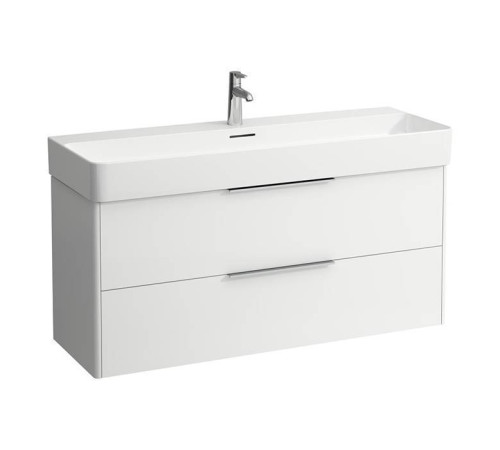 Тумба с раковиной Laufen Base 118х39х53 см подвесная 2 ящика белый матовый 4.0247.2.110.260.1 / 8.1028.9.000.104.1
