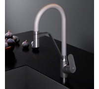 Смеситель для кухни AM.PM Like с каналом для питьевой воды и гибким серым изливом F8007825